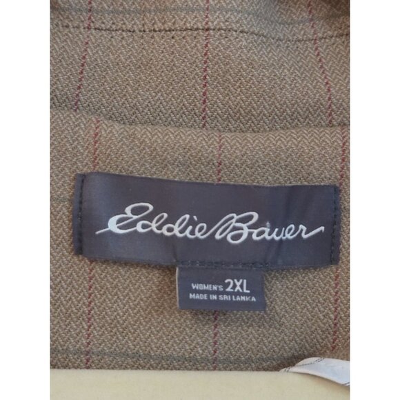 Eddie Bauer Windowpane Plaid Blazer Jacket Stretch Sz 2XL Pinstripe Sleeve - Picture 5 of 13